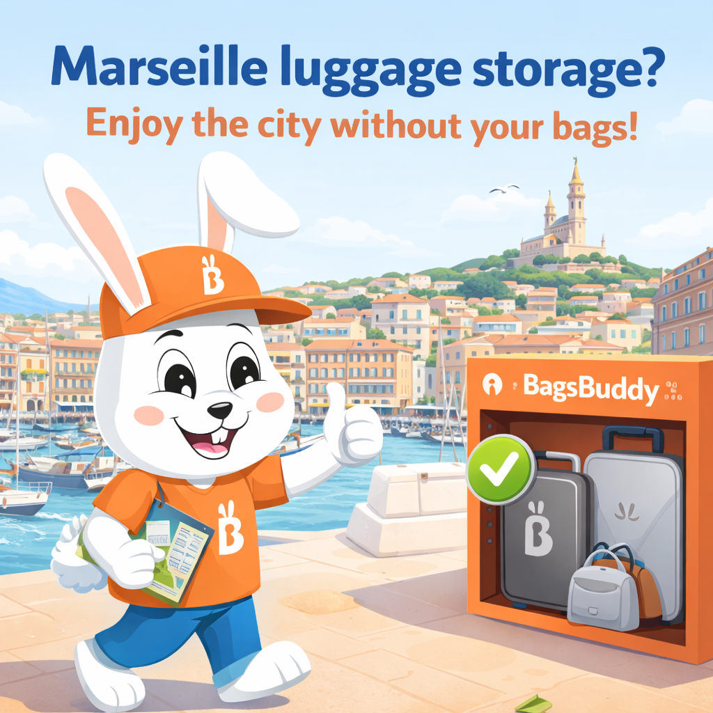 Marseille luggage storage with Baggy's